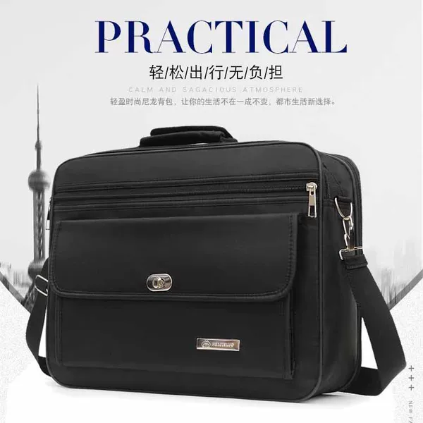 Briefcase Oxford Cloth Laptop Bag Portable Business Backpack European and American Retro Waterproof Business Portable Style