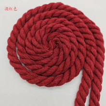 批发12mm三股彩色麻花棉绳 手工diy装饰绳万字结红绳扭绳装饰绳