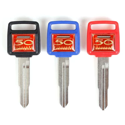 Suitable for Honda motorcycle DIO 50th anniversary version turtle 24 27 28 34 35 52 54 key embryo (Motorcycle Key) - black-left