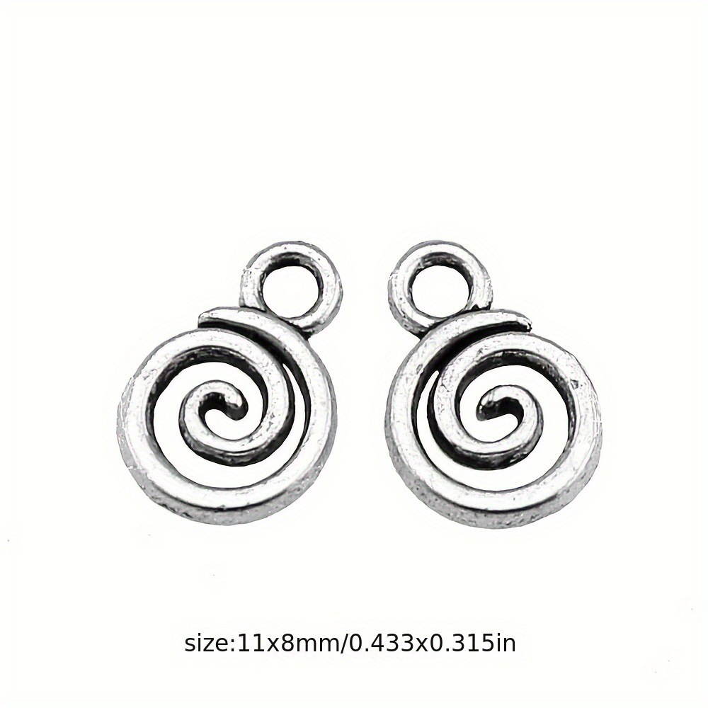 Simple Alloy Hollow Spiral Pendant Pendant DIY Bracelet Necklace Earrings Earrings Accessories