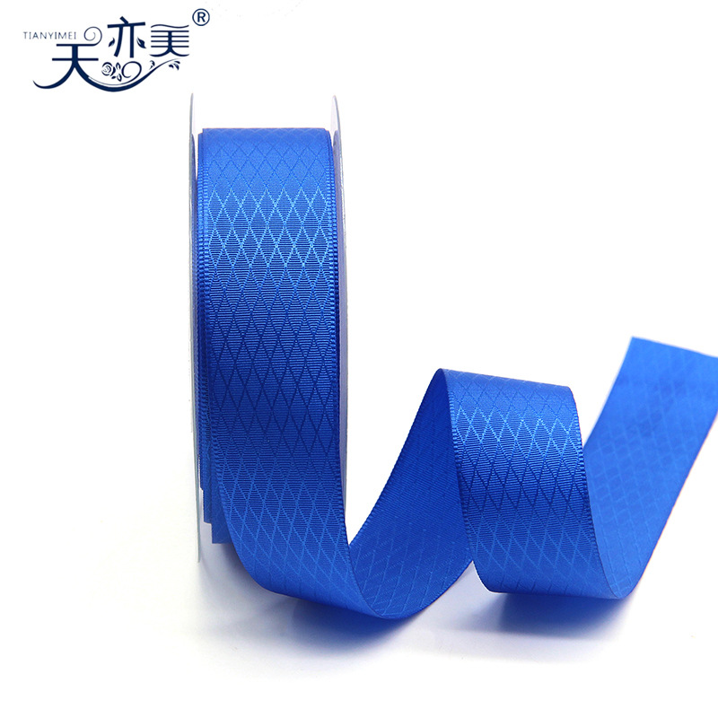 Tianyi Mei venta al por mayor 2,5 cm de gama alta regalo arco cinta caja de regalo embalaje decorativo cuadrado diamante cinta