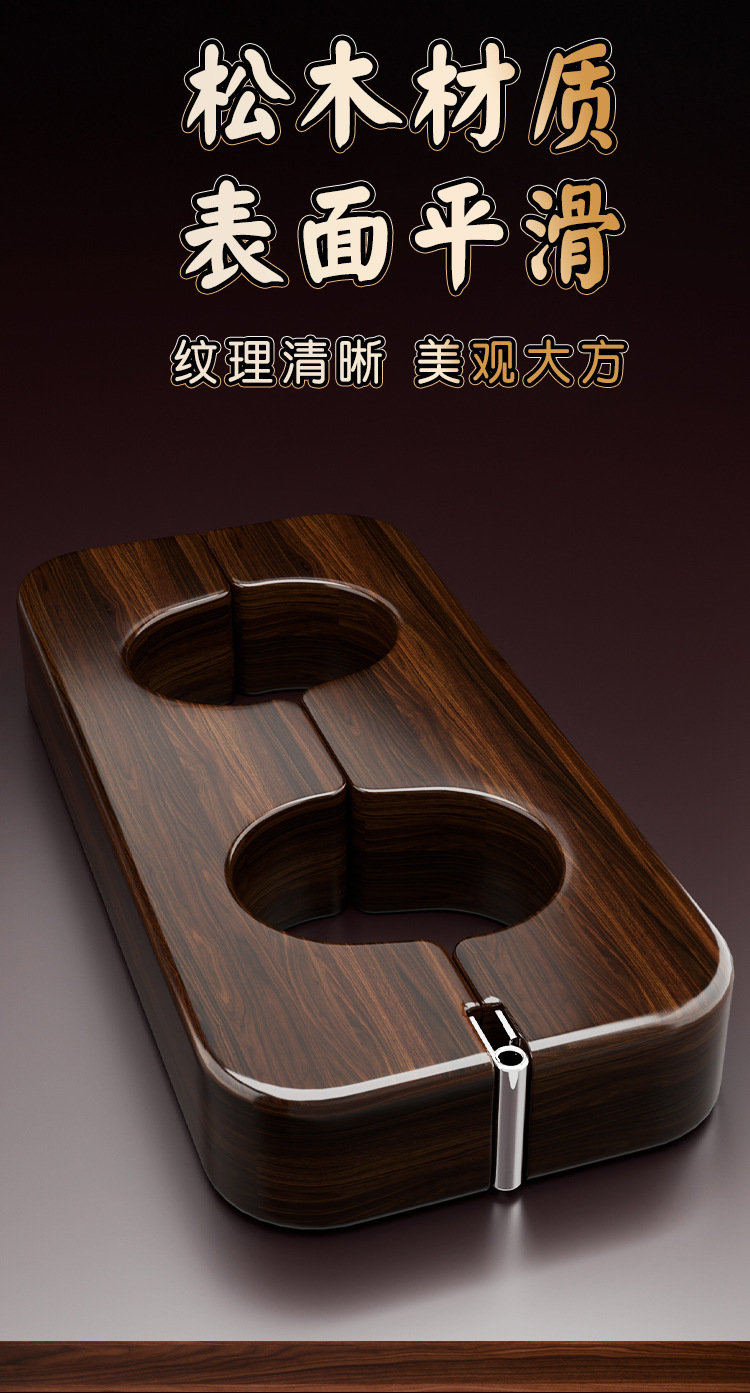 Jiuai SM Pear Wood Thumb Gallows Restraint Set with Nipple Clamps and Handcuffs — detail image 9