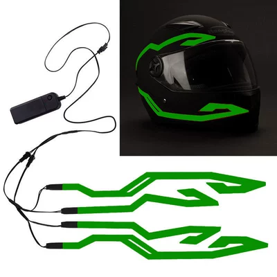 Cold light sheet, Helmet Strip Light-emitting Strip EL Cold - one-to-four-helmet-strips-green