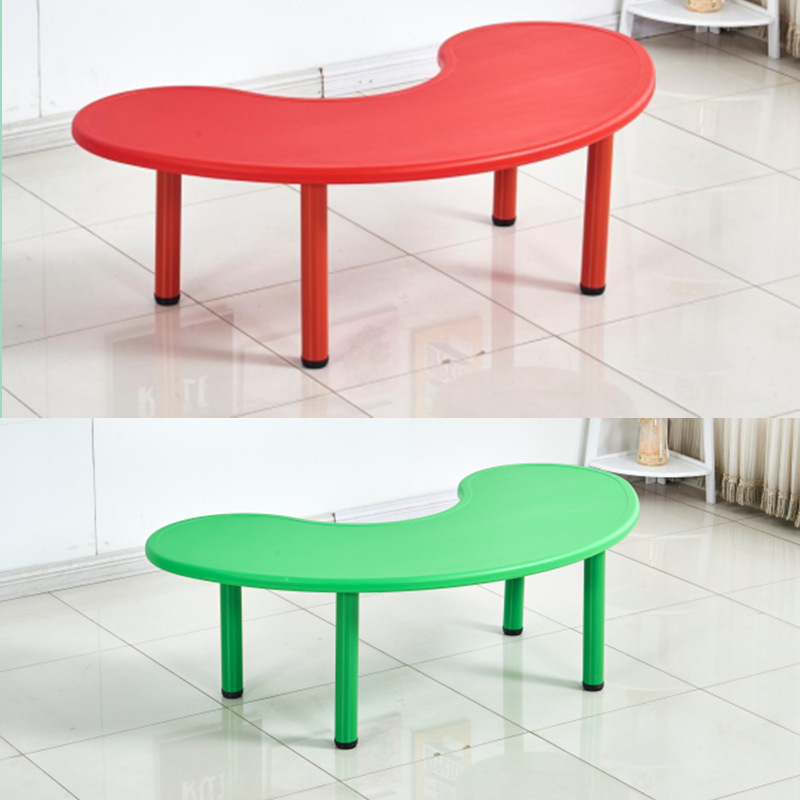 Children's Table and Chair Set Kindergarten Plastic Table Baby Reading Toy Table Home Study Table Lifting Moon Table