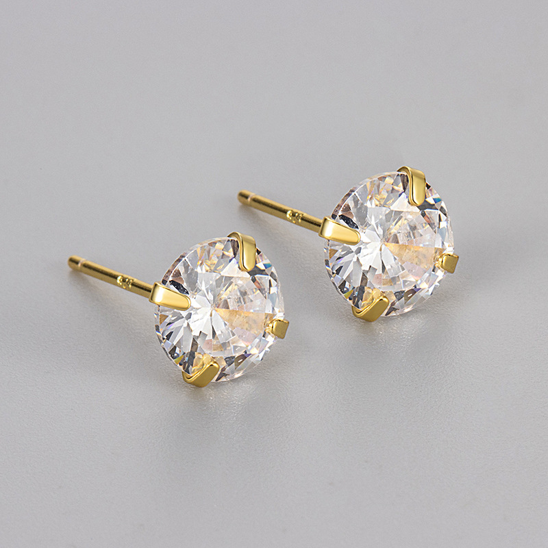 Men's Titanium Stud And Small Hoop Earring Set For Daily Wear_voghion.com