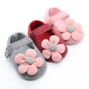 Baby shoes fall/winter toddler shoes soft bottom New sunflower step shoes cute wind baby female cloth shoes a generation of hair