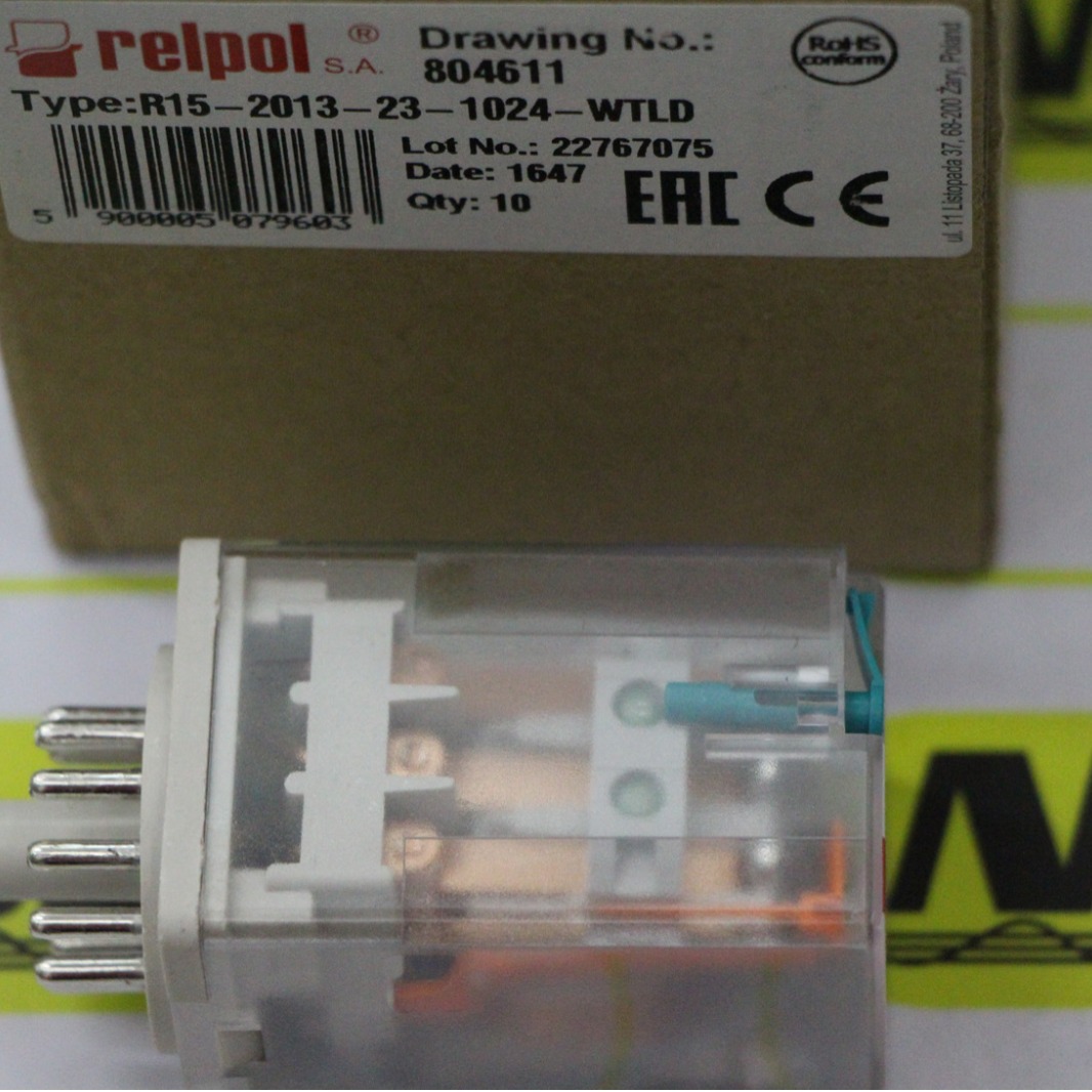 RELPOL继电器PIR2-230AC-00LV R15-2313-23-1024WTLD咨询再订期货