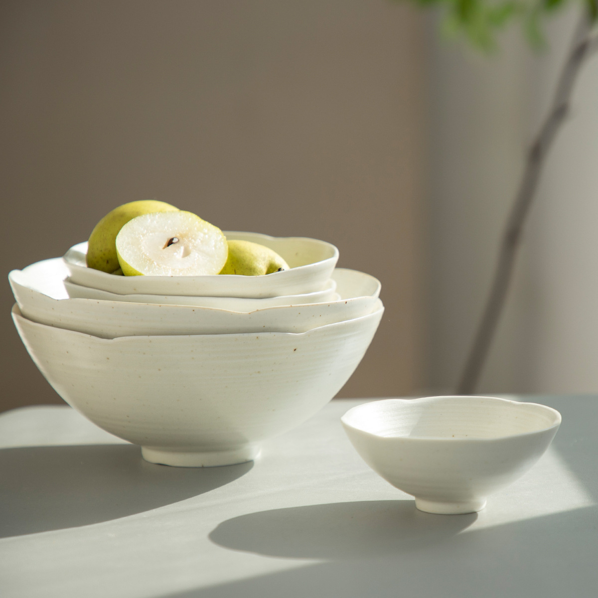 Nórdico tiene un sentido de diseño de cerámica arroz cuenco de arroz de viento creativo en el hogar hotel de sopa de fideos cuenco de desayuno de yogur de avena cuenco