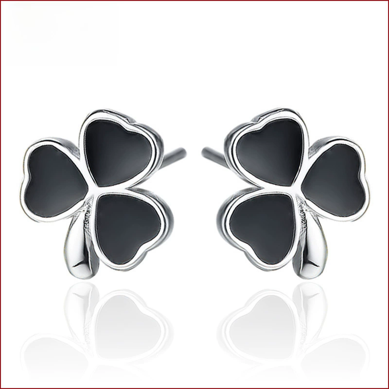 唯华 Silver earrings heart shaped, wholesale