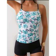 新款分体泳衣女性感平角保守显瘦坦基尼度假运动游泳跨境外贸泳衣