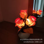 Светодиодный свежий фонарь, цветочный горшок, украшение, светильник, ночник, розы