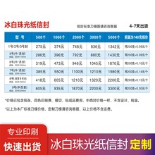 中西式140克200克冰白珠光纸信封文件袋档案袋烫金logo信封邀请函