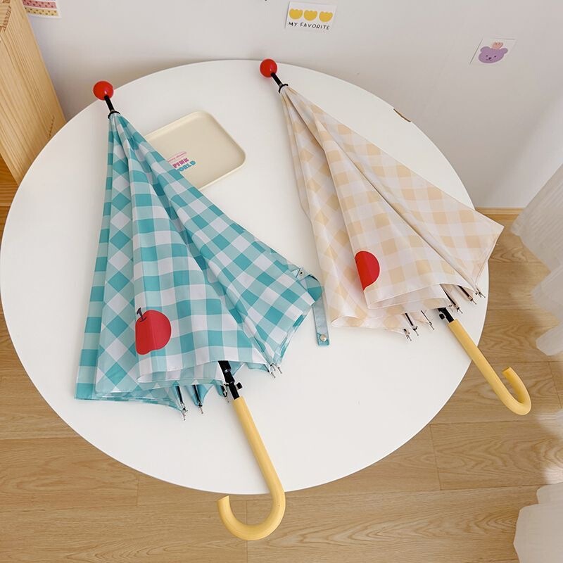 Japanese-style long-handled apple umbrella, enlarged automatic model for both sunny and rainy use, wind-resistant, sun-proof, and UV-protective Japanese-style long-handled apple umbrella, enlarged automatic model for both sunny and rainy use, wind-resistant, sun-proof, and UV-protective