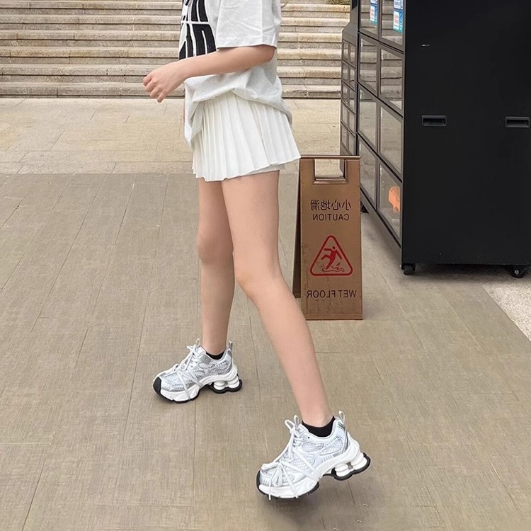 [Lin Yun mismo párrafo] GCCG Galaxy Partículas Primavera 2025 Nuevo estilo viejo de suela gruesa Zapatos casuales de mujer