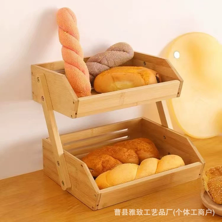 Домашняя кухня бамбуковая овощная и фруктовая подставка для гостиной столовая подставка для закусок и закусок многофункциональная подставка для хранения