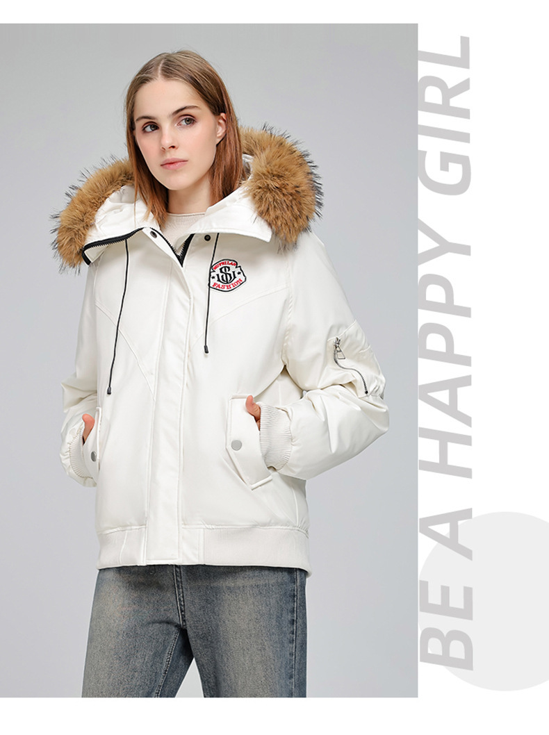 Wasserabweisende Pufferjacke für Herren/Damen – Wintermantel mit Kapuze und abnehmbarem Waschbärpelzbesatz (S-XXL) – Skifahren & Pendeln in der Stadt_voghion.com