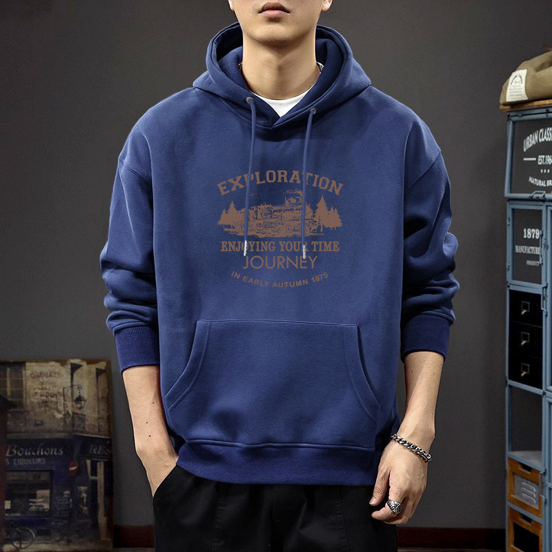 Azul escondido con sudadera regular - 2574