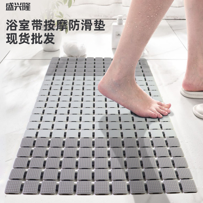 Bathroom Anti-Slip Mat Made of Pp+Tpe Material, Thickened Hydrophobic Anti-Slip Shower Mat, Wholesale Bathroom Floor Mat