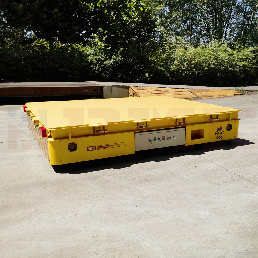 22吨电动地平车 360度旋转平板车 工业重型 无轨电动平车