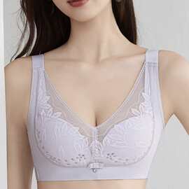 婷婷9907#浪漫花卉蕾丝洞洞杯尾货内衣薄C杯舒适聚拢无钢圈文胸批