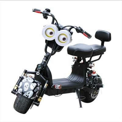 Mini Harley, yellow Harley, Qatlanan elektrik skuterlər - minions-harley-20a-55km-range-48v