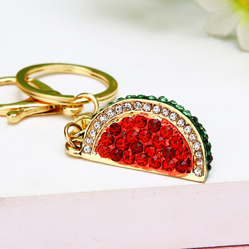 Bag Pendant, Keychain Classification Pastoral Watermelon Zinc Alloy Unisex Bag Pendant Keychain