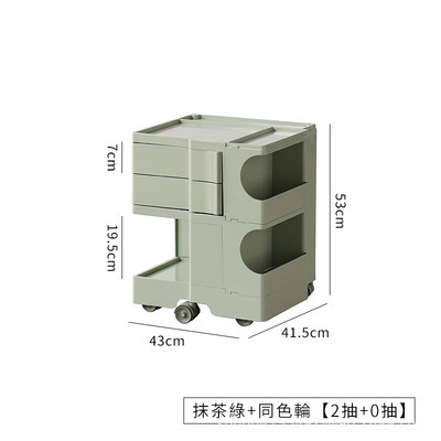 北欧收纳旋转柜创意化妆柜储物简易床头柜零食柜波比柜多层置物柜|undefined