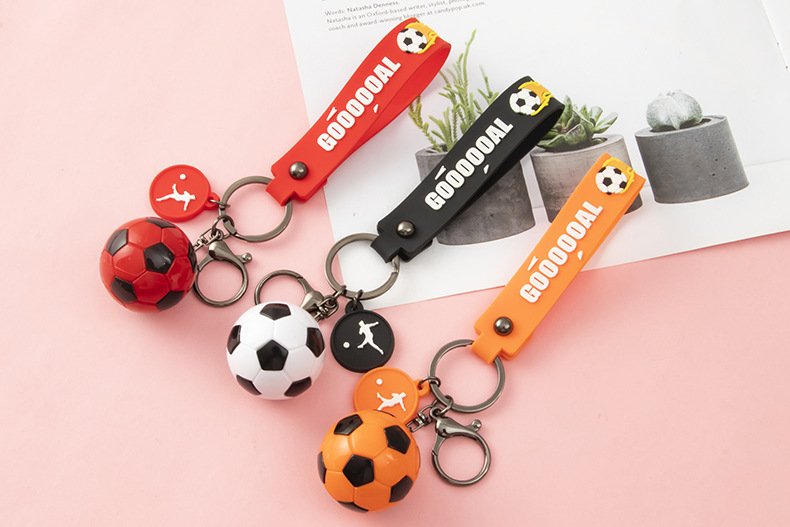 Fashion Letter Football Pvc Unisex Bag Pendant Keychain 1 Piece display picture 1