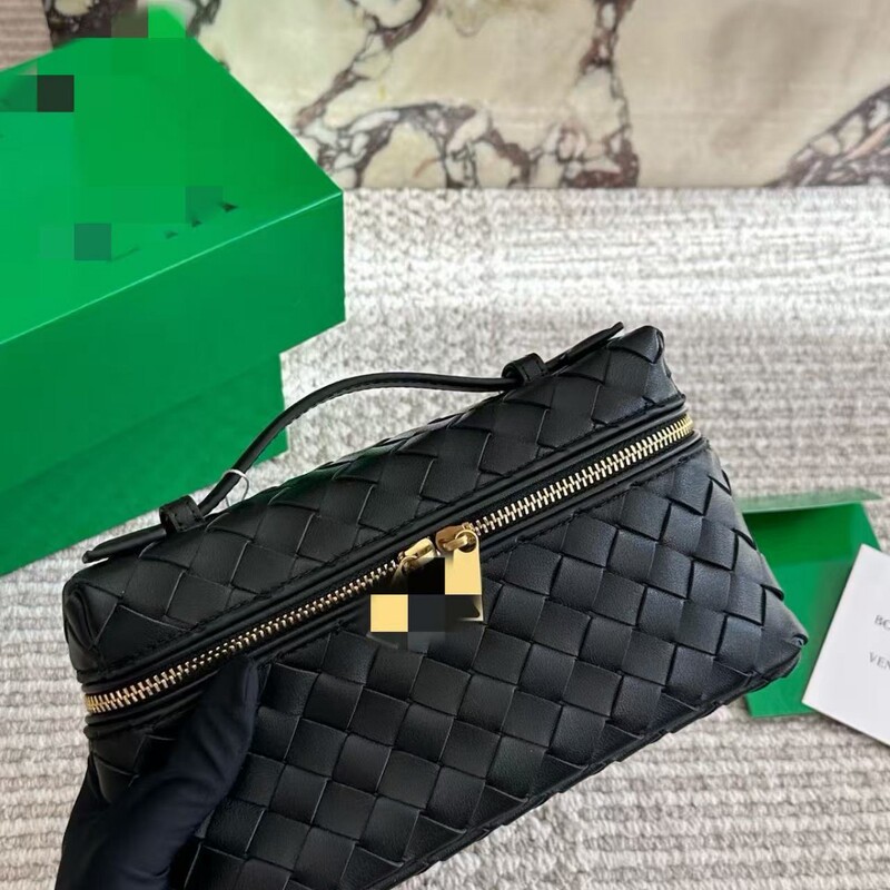 Bv Woven Bag Small Square Bag Same Style Retro Woven Lunchbox Bag Handbag Crossbody Bag Cross-Border Trade Box Bag