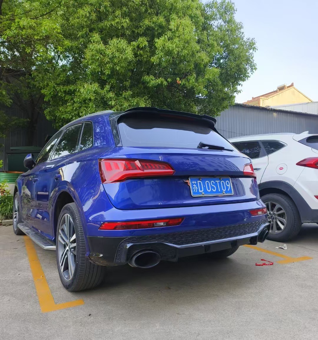 Suitable for 18-24 Audi Q5 tail Q5L modified Max tail paint non-perforated fixed wing decoration