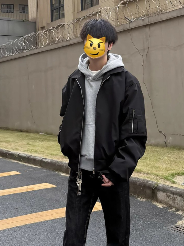 cleanfit短款飞行夹克男款秋季bomber廓形工装外套痞帅翻领棒球服|undefined