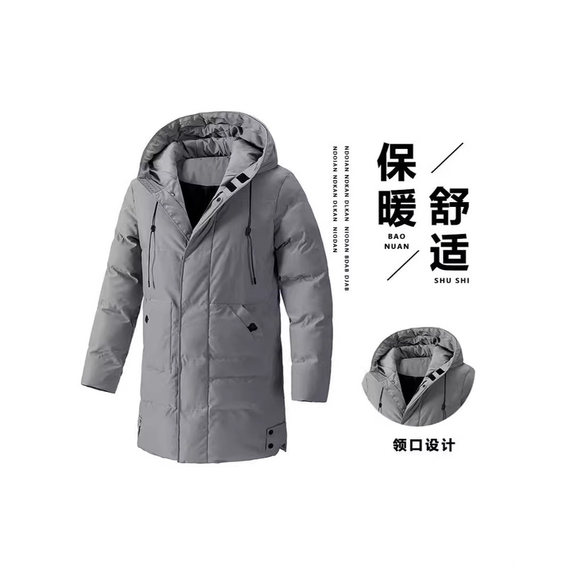 Cross-Border Men's Winter New Cotton Jacket, Large Size, Korean Style, Casual, Fashionable, Versatile, Warm Cotton Coat, Mid-Length Cross-Border Men's Winter New Cotton Jacket, Large Size, Korean Style, Casual, Fashionable, Versatile, Warm Cotton Coat, Mid-Length
