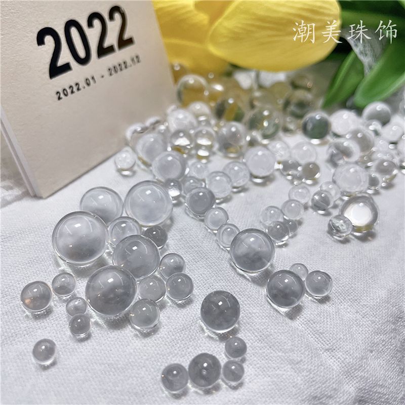 亚克力仿水晶珠无孔A级透明混搭散珠抛光圆珠DIY化妆盒填充饰品|undefined