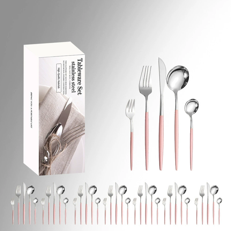 Tableware stainless steel, set, Amazon, 40 pieces