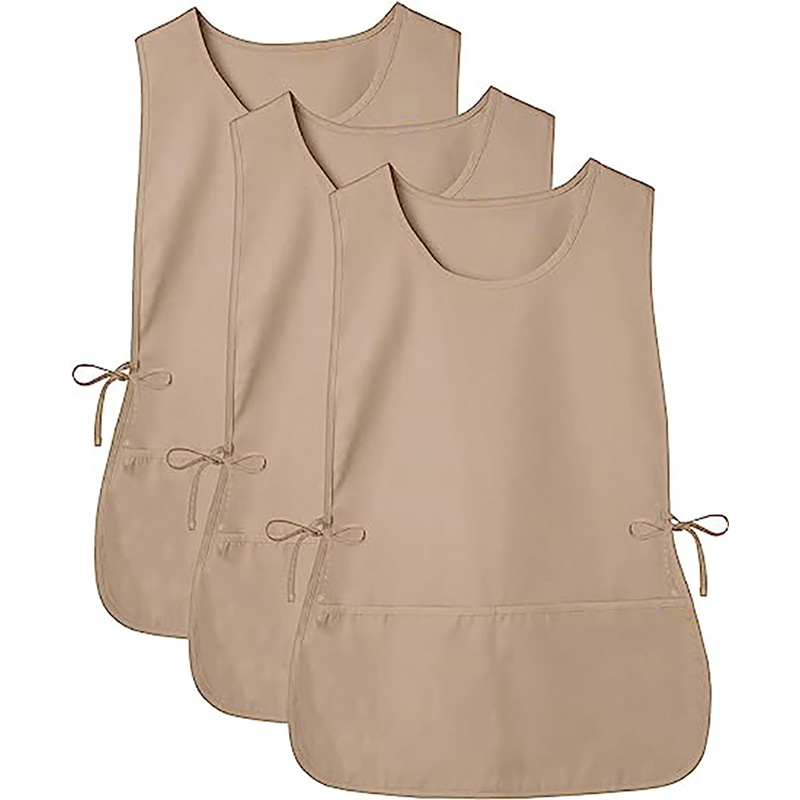 Delantal tipo chaleco de poliéster, moderno, sencillo, delgado, sin mangas, para trabajo, cocina y hogar
