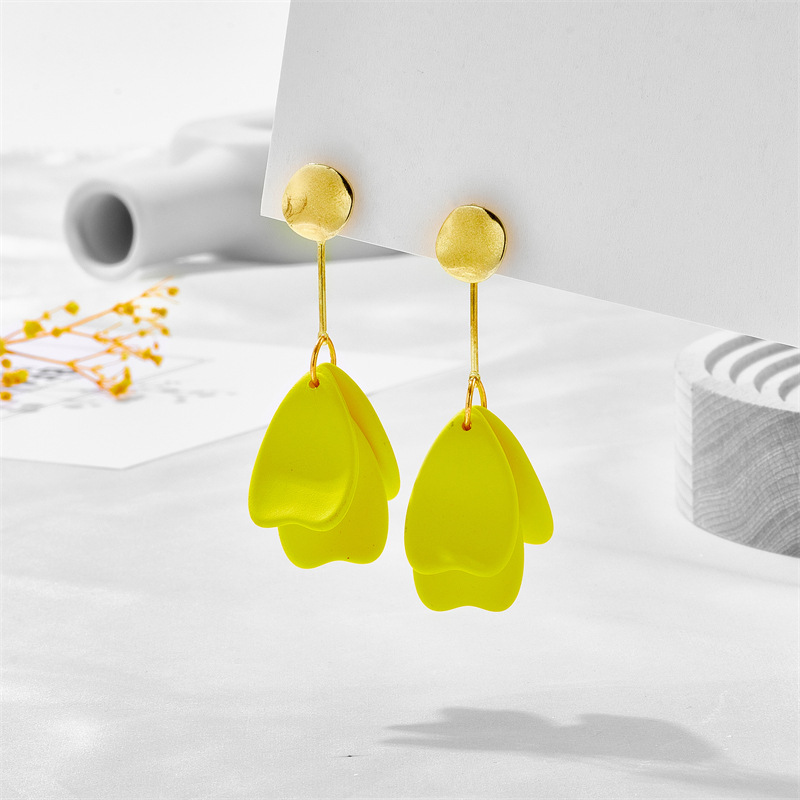 1 Pair Quantity 1 Pair Fashion Petal Alloy Plating Women's Drop Earrings