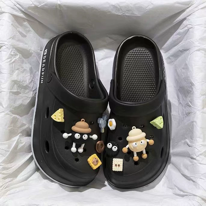 Croc-style women's sandals, thick-soled EVA, non-slip breathable beach clogs, sizes 36–45