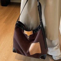 韩国大容量休闲简约托特包女2025秋冬新款时尚潮百搭单肩斜挎包