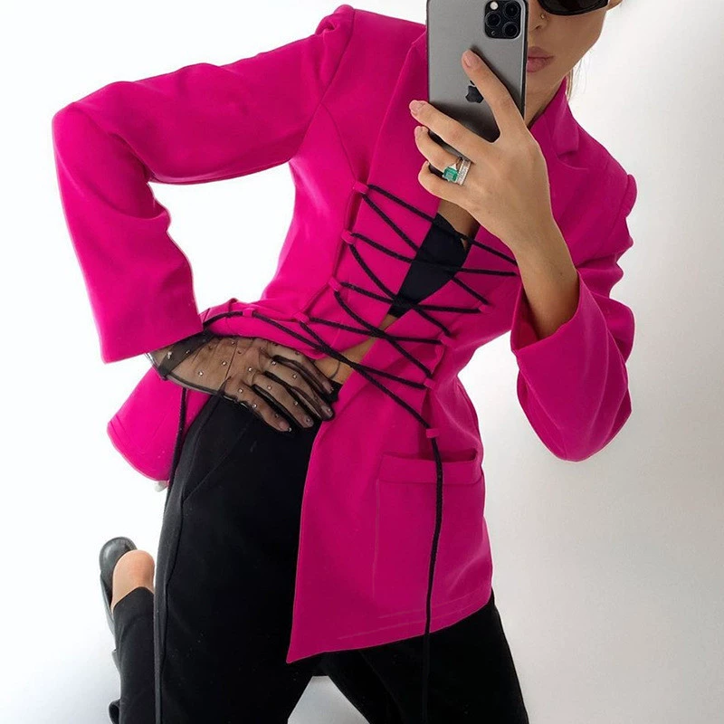 Long-sleeve, belt, small classic suit jacket, 2021 collection