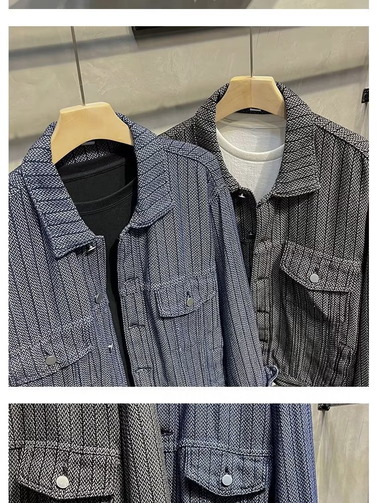 Men's Clothing foam jacket trendy handsome men's design tops autumn clothes_voghion.com