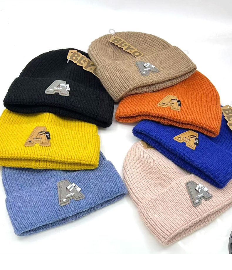 Knitted Beanie Hat For Winter Warmth, Thick And Versatile Design_voghion.com