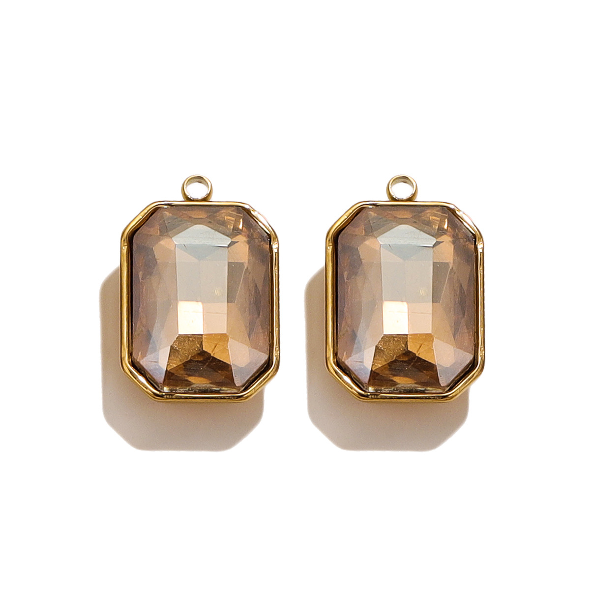 Acero inoxidable cristal colgante mar azul gema color titanio acero colgante collar DIY accesorios de la joyería