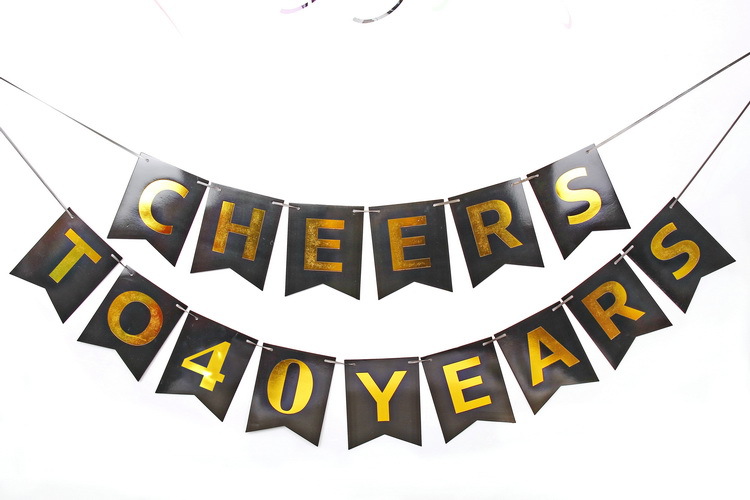 CHEERS TO 30 YEARS Banner Party Anniversary Decoration
