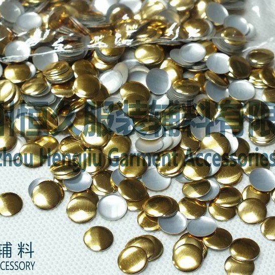永嘉工厂烫片/10mm金色圆形烫片/服装烫片/平片/铝烫片厂