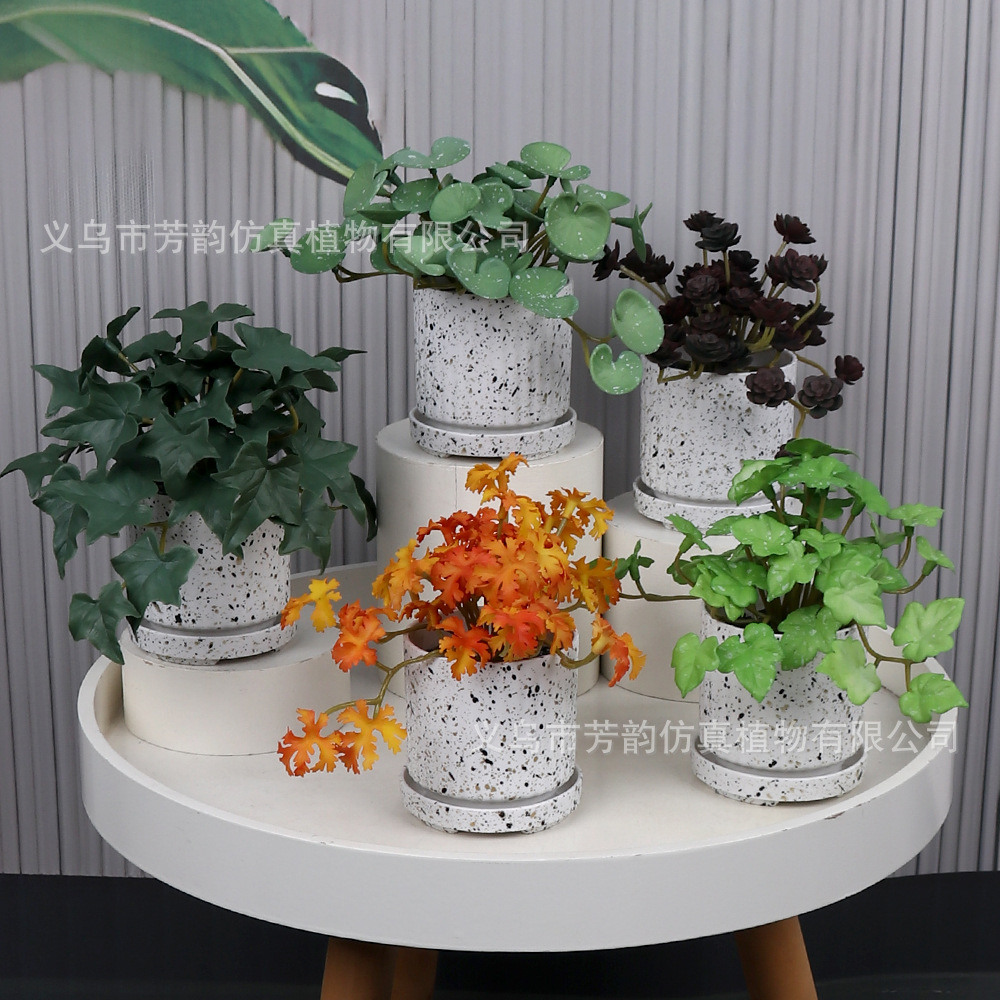Planta Artificial de Costilla de Adán al Tacto Real de PU para Decoración del Hogar y Escritorio