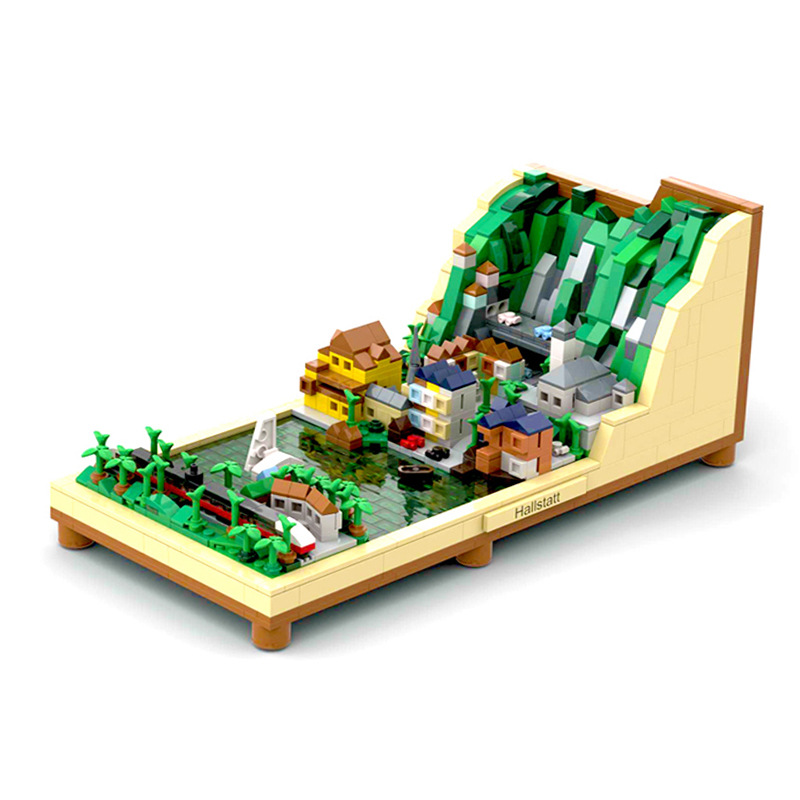Hallstatt Architectural Model Building Blocks Toy City Decoration_voghion.com