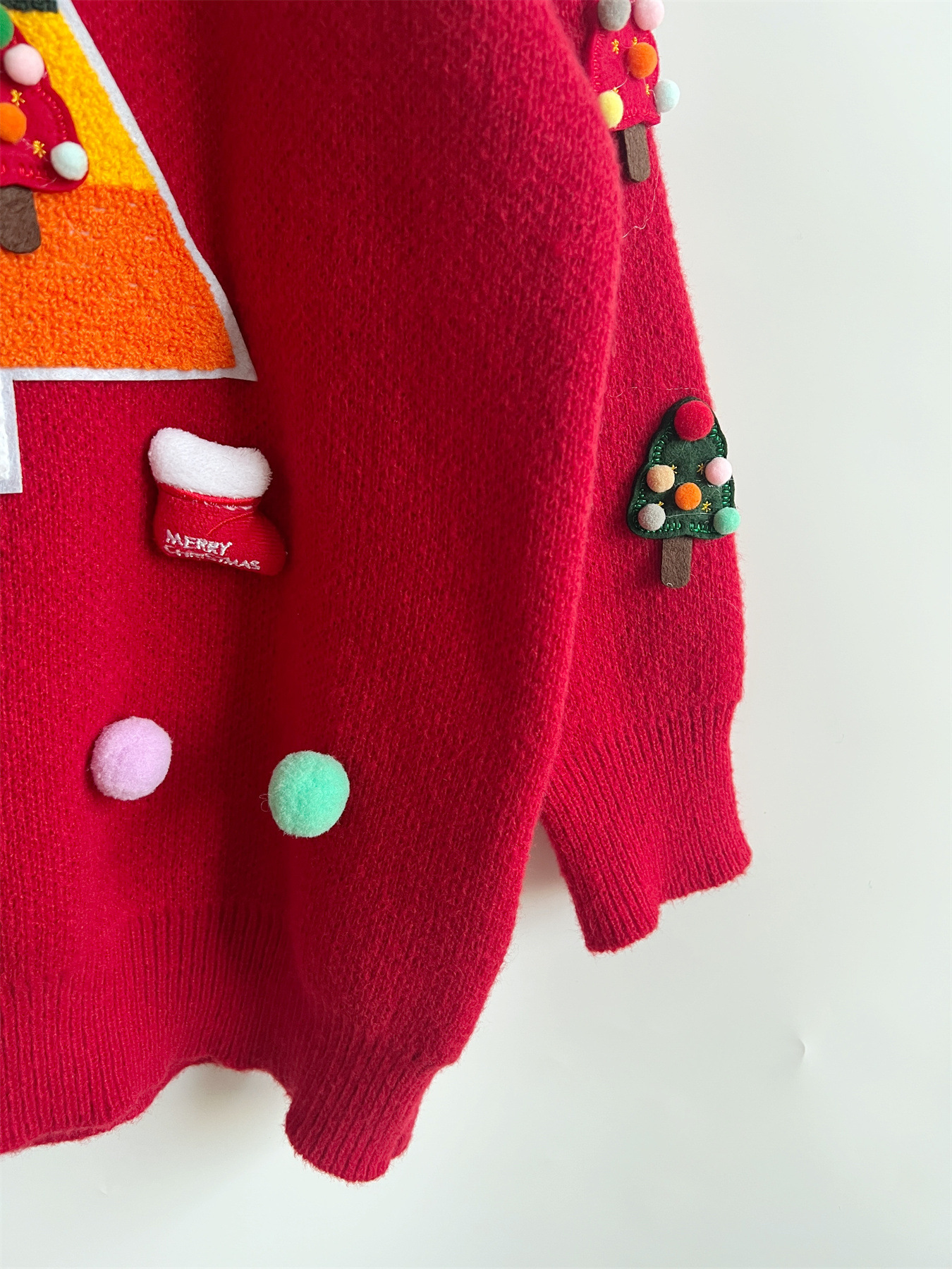 Christmas Sweater For Women Decorative Tree Knit Pullover_voghion.com