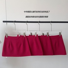 LIKE EVE 本期王炸单品 夏日拍照正红色气质短裙半身裙