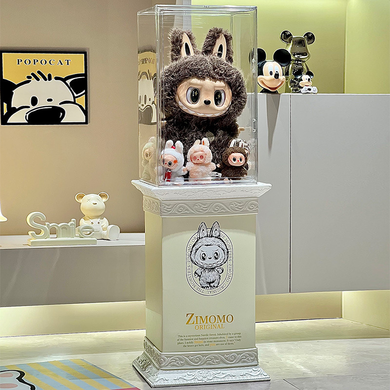 バブルマートラブブZIMOMO透明ディスプレイボックスビニール人形磁気防塵ボックスに適しています。|undefined