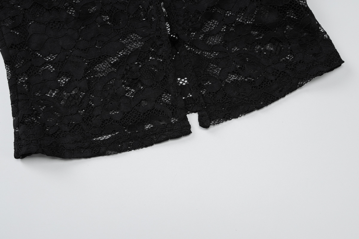 Women Clothing Spring Summer Sexy Lace Cardigan Lightweight Long Sleeved Top